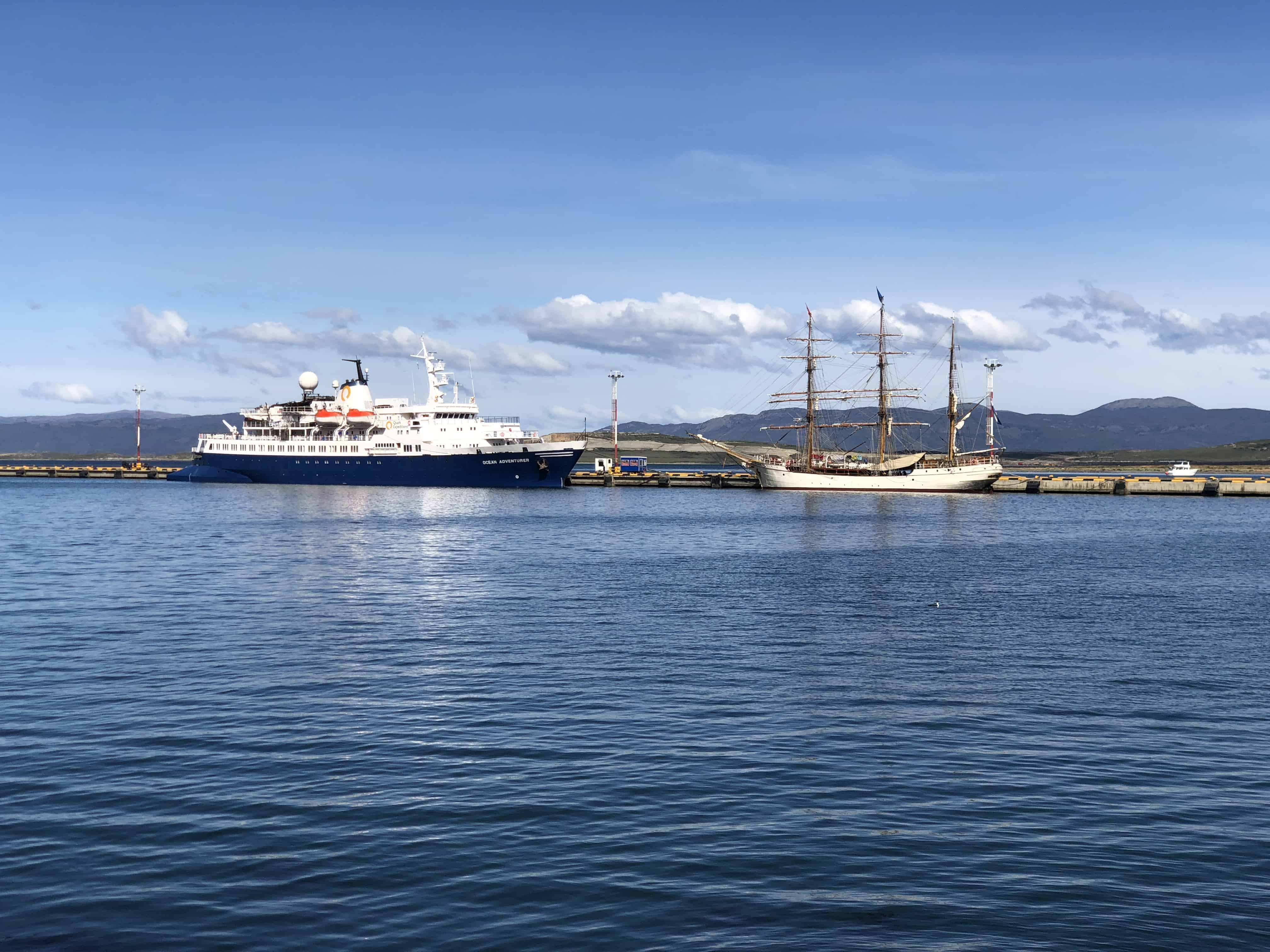 m/v Ocean Adventurer, our ride to Antarctica. The one of the left, of course. :)